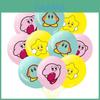 Kirby Themed Birthday Party Hanging Flag Decoration Set With Game Cake Insert Aluminum Foil Balloons Pull Flag Kit