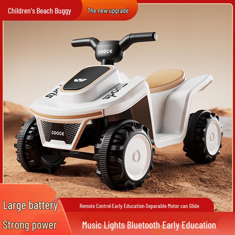 Elektrisches Kinderstrandauto mit Lichtern & Musik, Wiederaufladbares Modell für 1- bis 4-Jährige