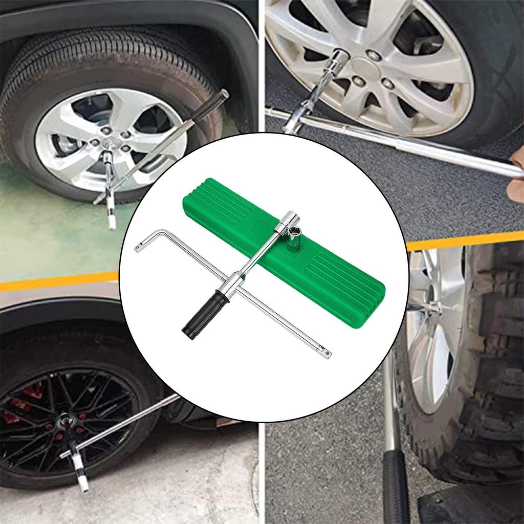 Tire Wrench 4 Way Wheel Lug Socket Extended Tire Wrench For Motorcycles Car SUV RV Truck Automotive Roadside Garage Workshop