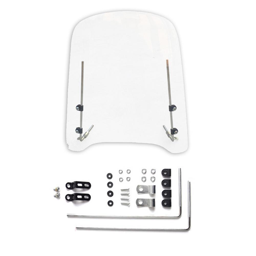 Motorcycle Universal Windshield For Electric Scooter Transparent Battery Car Flashing Tricycle Mounting Motorbikes Deflector