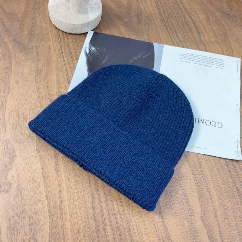 Knitted Hat, Can Add Logo Autumn and Winter Cashmere Warm and Cold Hat Men's and Women's Pullover Wool Hat Embroidery Cold Hat