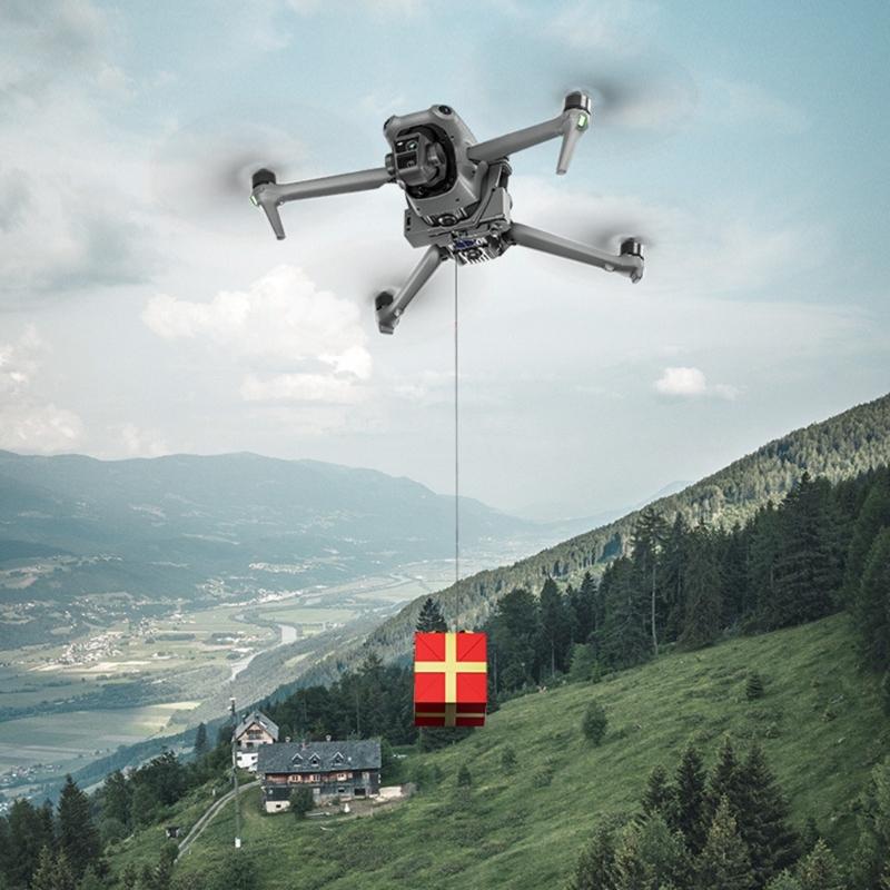 Precisions Payloads Delivery Air Dropping Thrower for Air 3 Drones Landing Gear and Long Releases Mechanism