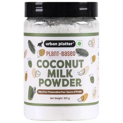 Urban Platter Kokosmilchpulver Glas, 200g (Pflanzlich, Konservierungsstofffrei, Einfach zu verwenden, Milchfrei, Proteinquelle)