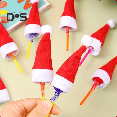 20 Pcs Christmas Candy Hat Finger Cap Lollipop Decoration Hats Mini Santa Hat New Year Party Table Dinner Decoration Wine Bottle Covers Parties