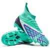 New high-top football shoes fly-woven tf broken nails youth artificial flat leather feet male and female students training shoes
