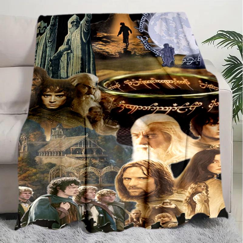 1PC The Lord of the Rings blanket, all-season lightweight home office outdoor nap multifunctional blanket, Christmas gifts