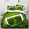 Football Duvet Cover For Boys Girls Burning Football Microfiber Sports Games Theme Soft King Size Quilt Cover