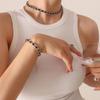 European Style Colorful Cubic Zirconia Jewelry Set with Diamond-Studded Necklace, Light Luxury Bracelet, and Exquisite Earrings