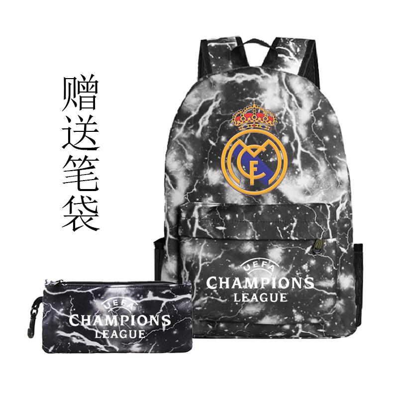 Football Printed Student Backpack Multifunctional Usb Interface Large Capacity Leisure Travel Backpack