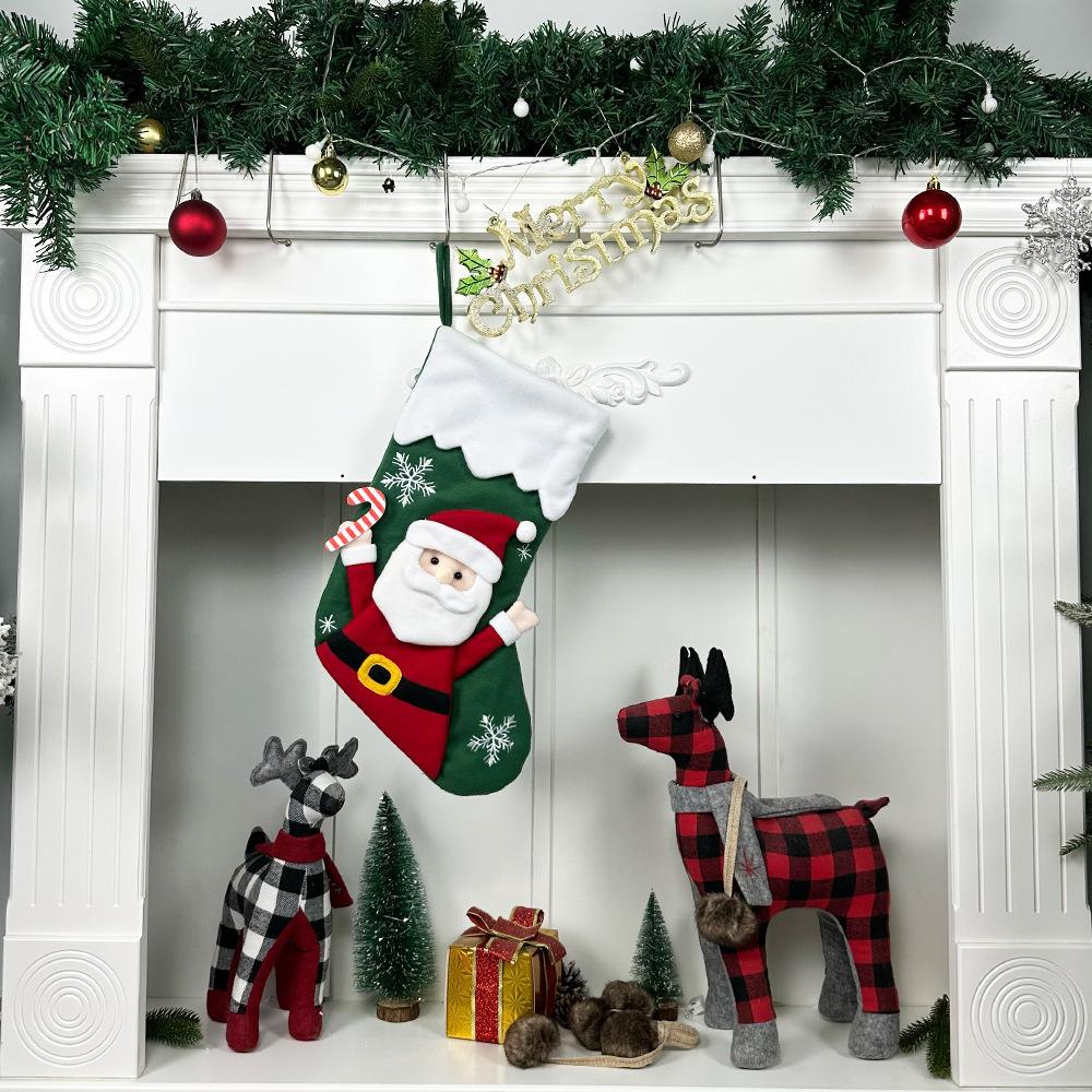 Christmas Socks Gift Bag Christmas Tree Ornaments Snowman Christmas Tree Pendant