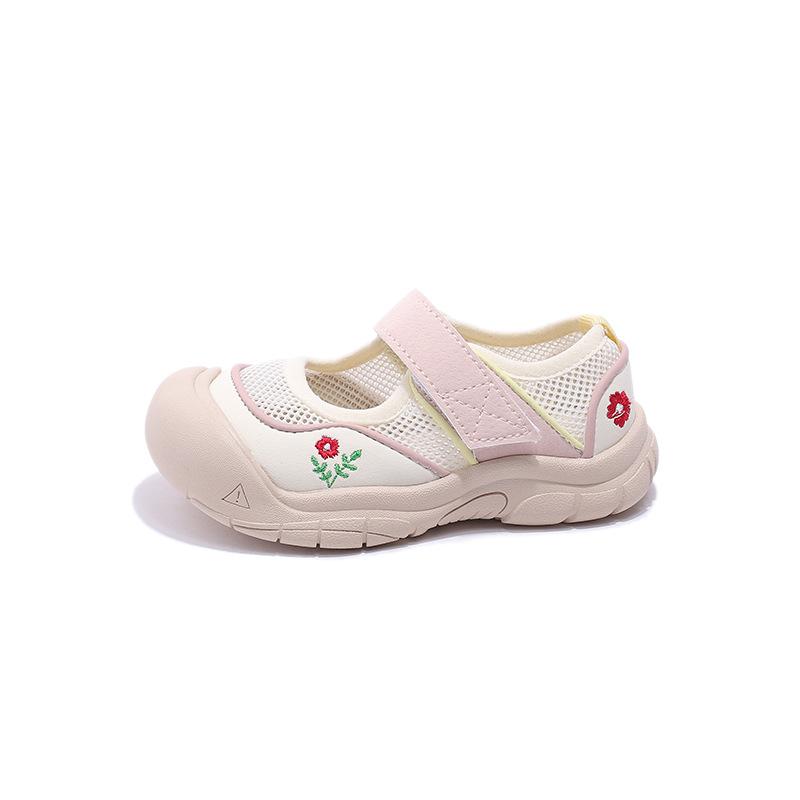 

Повседневная обувь для девочек, весенняя новая детская спортивная обувь, сетчатая обувь Guochao, дышащие одинарные туфли для девочек 35 розовый