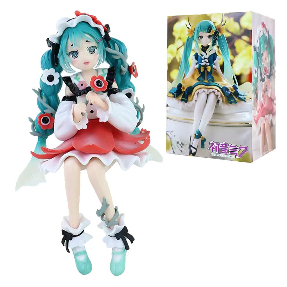 Hatsune Miku Anime Figure Toys Flower Fairy Collection MIKU Kawaii Cartoon PVC Action Figurine Model Dolls Birthdays Gifts Kids