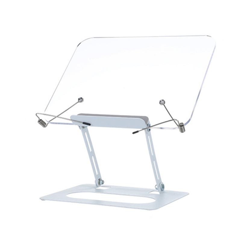 

Ergonomic Adjustable Book Stand Spring Clip Holder for Reading Cooking Office 360 Rotating Base Foldable Portable Design