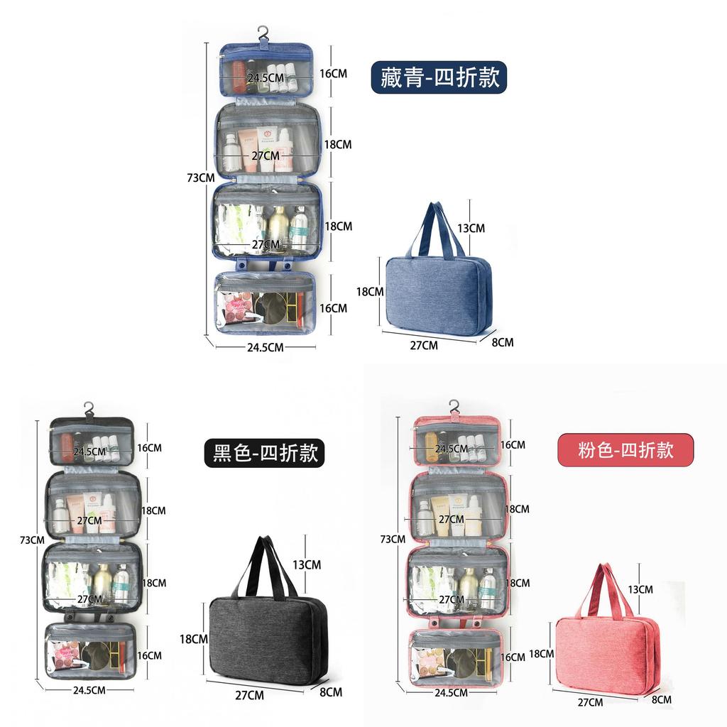 Polyester Travel Toiletry Organizer With Multiple Compartments For Packing Convenience