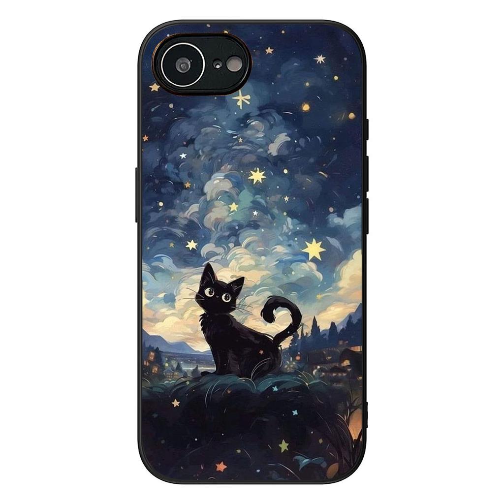 Anime Black Meow Kitten Cat Phone Case for Motorola Moto Edge 50 30 Fusion 40 NEO Ultra Pro G22 G23 G20 G35 G84 G13 G53 Cover
