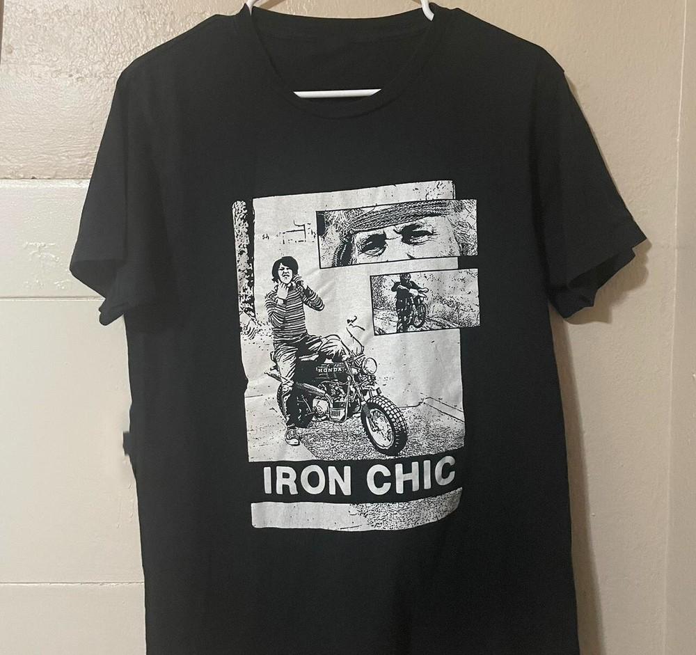 Черная футболка с принтом Iron Chic Band Motorcycle Классическая черная Унисекс S-5XL Унисекс футболка XXL