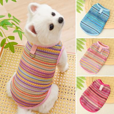 Magliette per Cani Estive Senza Maniche Gilet per Animali Traspirante Traforato Rinfrescante Abbigliamento Outfit per Animali