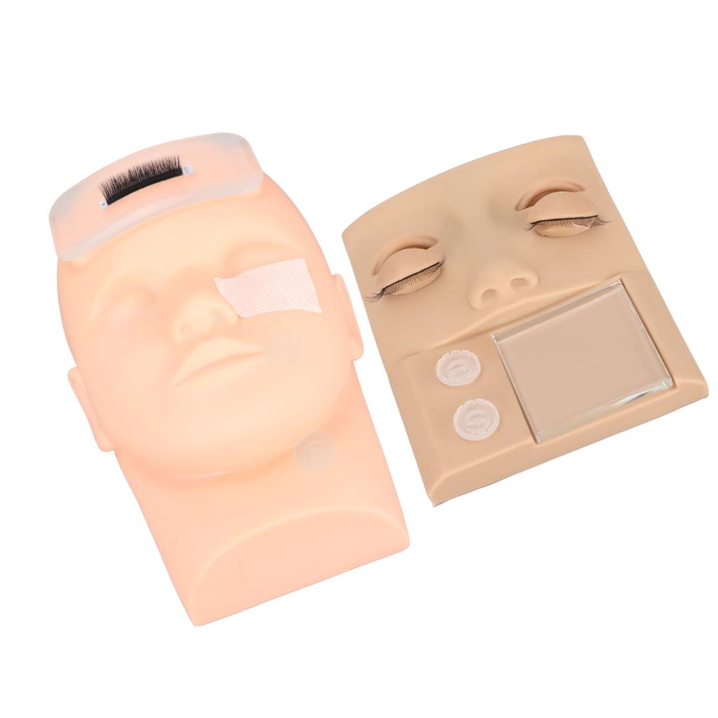 Eyelashes Extension Practice Set with Lash Mannequin Head Face for False Eye Lashes Grafting Makeup