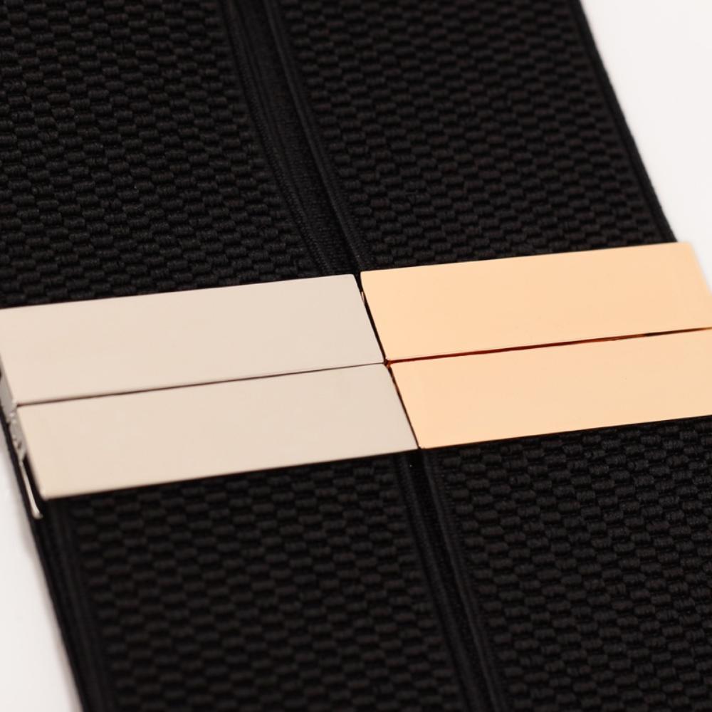 Damen Breiter Elastischer Gürtel mit Metallschnalle - Verstellbarer Einziehbarer Kleidergürtel, Geeignet für Hochzeiten, Partys, Plus Size Gürtel, Damenkleidergürtel