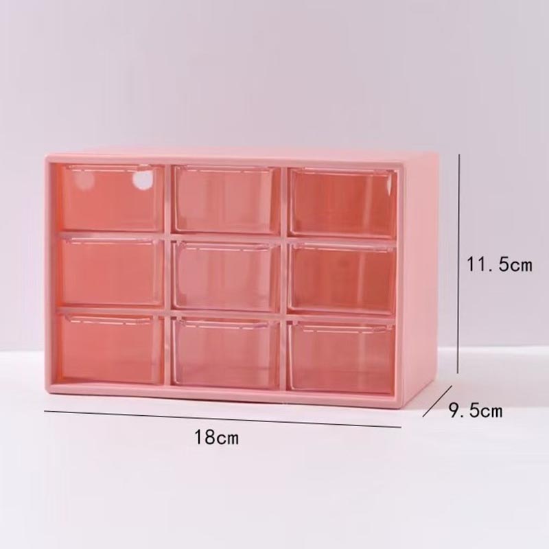 

Органайзер Коробка для хранения Мини Настольные ящики Штабелируемая Девятиквадратная сетка Коробка для хранения Заколка Наклейка Косметика Аксессуары 18x9.5x11.5cm