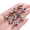 5pcs Multiple Styles Alloy Hollow Loose Bead Big Hole Spacer Beads for Bracelet Necklace Keychain Jewelry Making Accessories