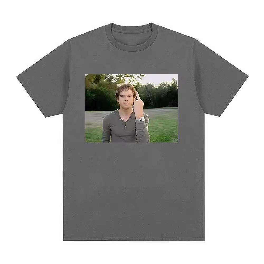 Tv Series Funny Dexter Morgan Edition Middle Finger Meme Graphic T-shirts Men Women Clothing Casual Cotton Short Sleeve T Shirts