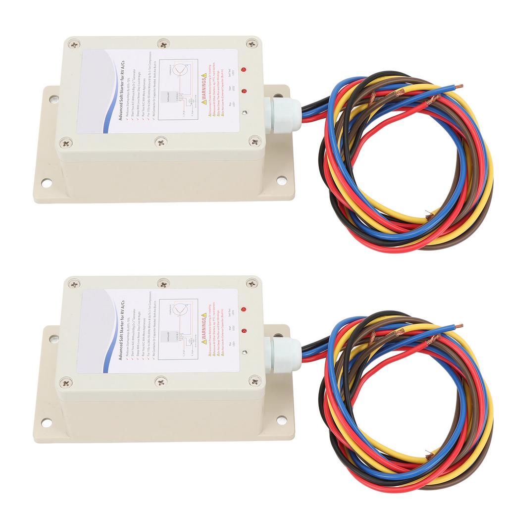2PCS Soft Start for RV Air Conditioner Easy Start with Small Generator Water Resistant SSRV3T RV AC Soft Start Kit for