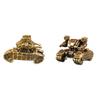 Mini Brass Tank Model Military Metal Figurine Retro Desktop Decor Creative Ornament Vintage Art Craft Gift