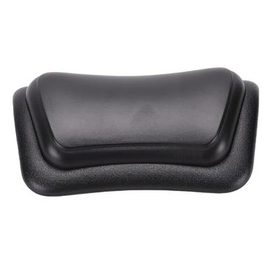 PU-Badewannen-Kissen mit starkem Saugnapf, ergonomisch, reichlich Stütze, Nackenkissen für die Badewanne, Schwarz, Länge 31 cm, Breite 20 cm