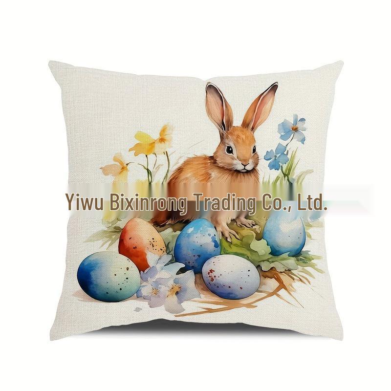 Popular Easter Cartoon Rabbit Sofa Cushion Cover for Home Decoration