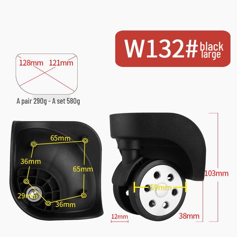 Universal Leather Trolley Case Wheels - Silent Replacement Casters for Luggage