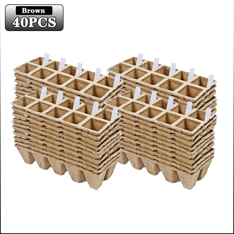 20-100PCS Biodegradable Paper Pulp Pots Eco-Friendly Seed Starter Cups Peat Pots for Gardening Seedlings Planting Transplanting