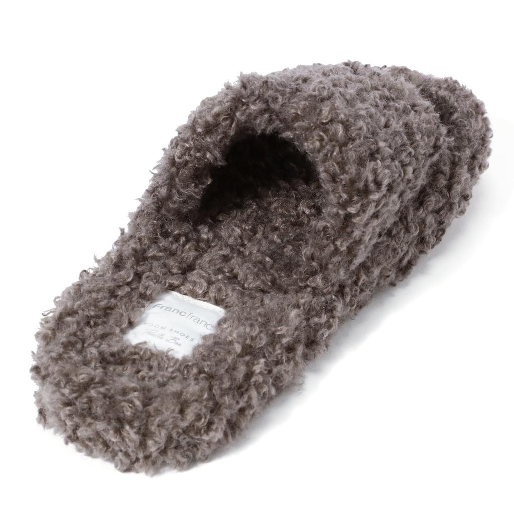Francfranc Poodle Boa Room Dark Brown Shoes,