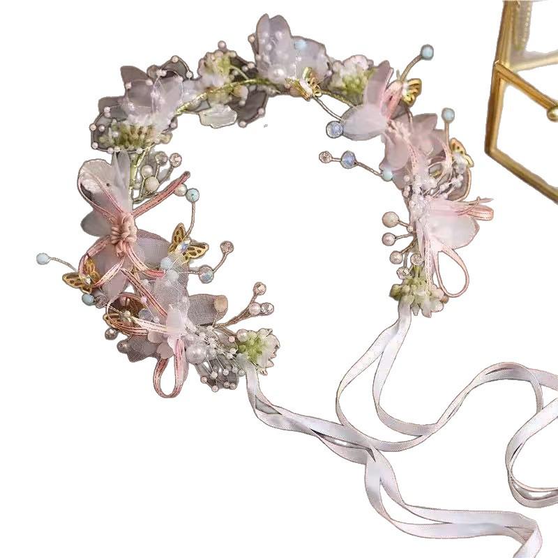 European & American Elegant Forest Style Floral Headband for Brides