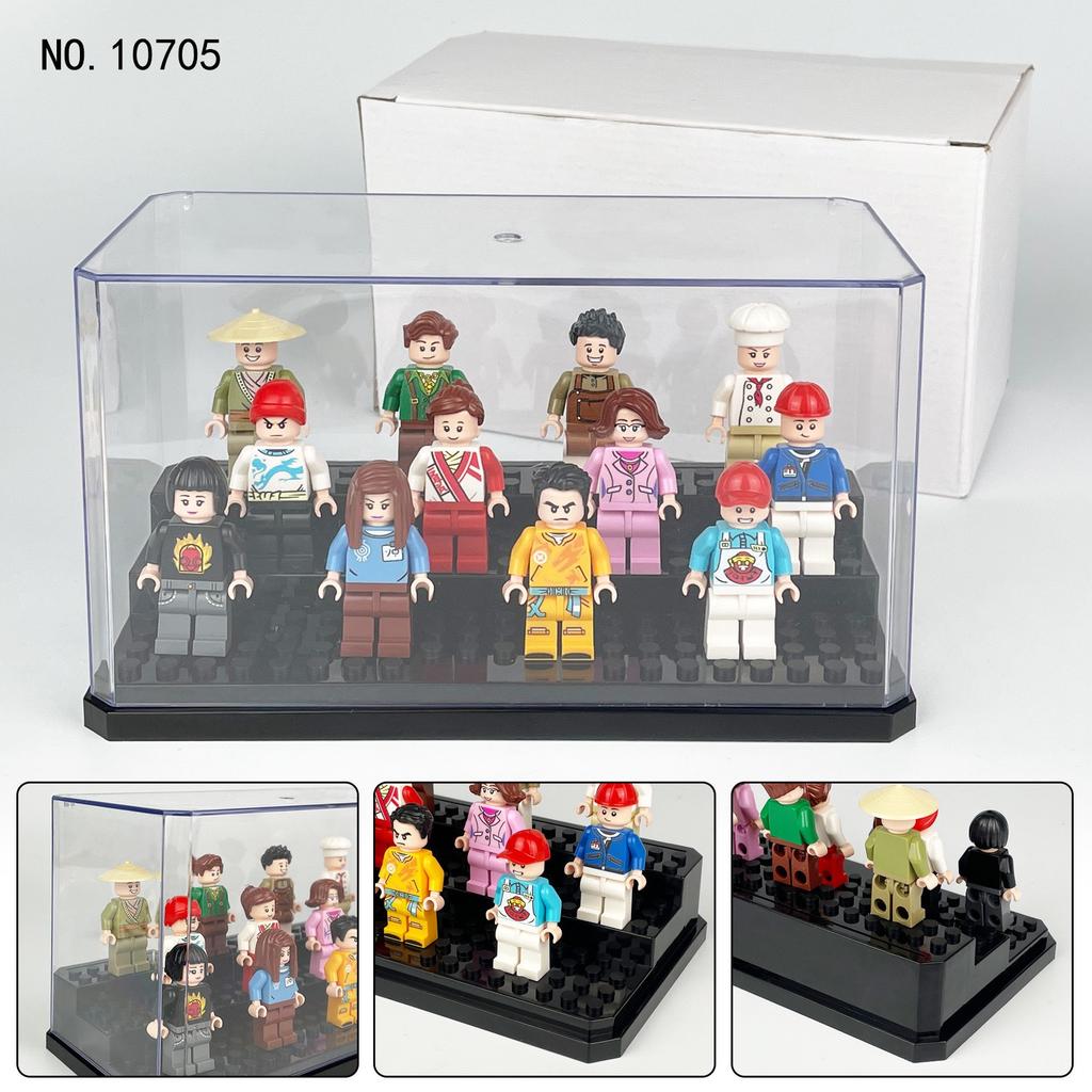 Compatible With Lego Building Block Miniature Large Three-Layer Third-Order Dust Box 10705 Small Particle Decoration Display Box Storage