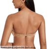 Varsbaby Front Closure Strapless Bra with Clear Strap Underwire Low Plunge Bra