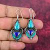 Turquoise & Lapis Lazuli 925 Solid Sterling Silver Nepali Earrings, Handmade Gemstone Earrings Jewelry, Gifts For Wife Brand New Earrings