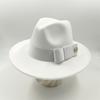 Fedora Fiocco Nuovo Blu Lago Cappello Nuovo Monocromatico Moda Primavera Unisex Cappello Jazz Cappello Fedora Gorras