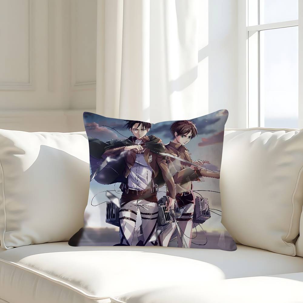 Anime Attack ON Titan Kuddfodral Avtagbart Tvättbart Kuddfodral – Mjukt Linne för Alla Årstider