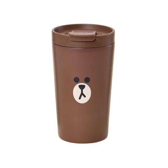 LINE FRIENDS Brown Flip Cap Tumbler (420ml)