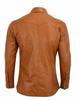 Neues Herren Tan Shirt Echtes Lammleder Originalleder Handgefertigt Stilvoll Biker Motorrad