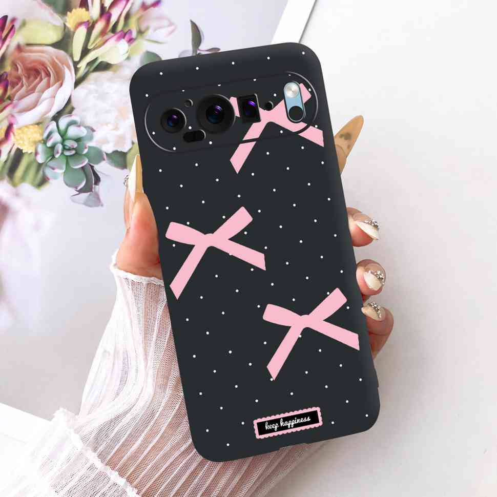 For Google Pixel 9 5G G2YBB Case Butterfly Painting Silicone TPU Black Cover For Google Pixel9 5G GUR25 G1B60 Bumper Shell