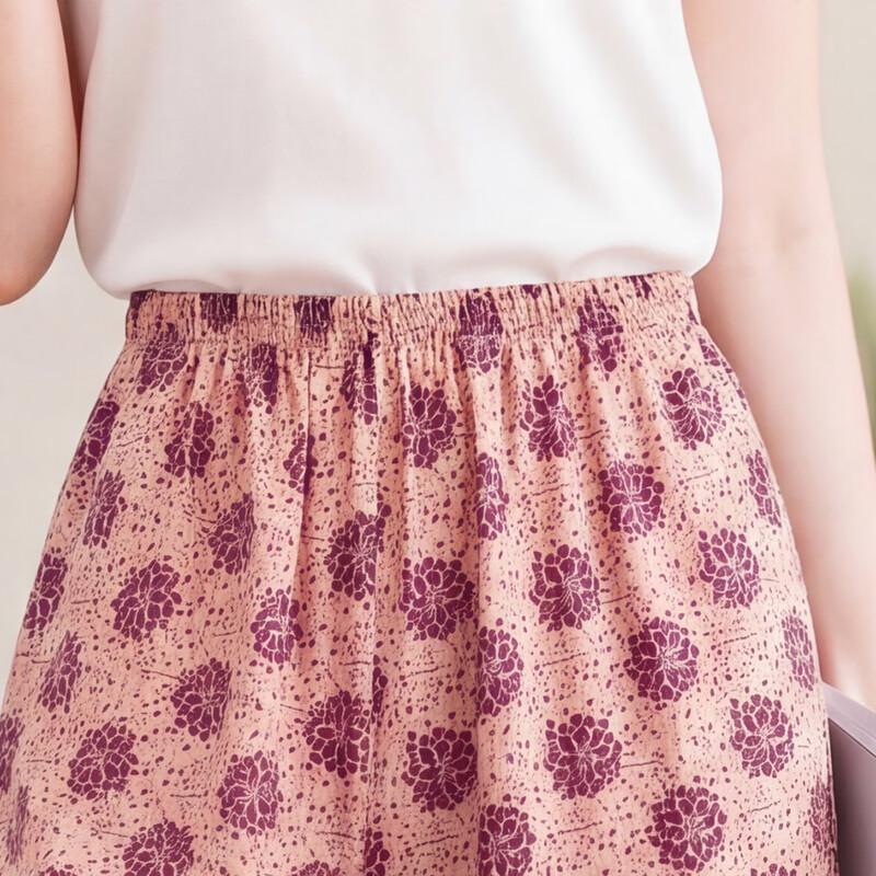 Haoyi Women's Mid-Aged Summer Straight-Leg Casual Pants