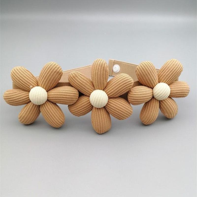 

Эластичная лента для подхвата штор в форме цветка, пряжки для оконных штор, магнитные пряжки, держатели для веревок для штор, декор для дома кофейный