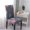 Printed Dining Chair Case Spandex Elastic Chair Slipcover Case Stretch Seat Covers For Wedding Hotel Banquet Home Use Dining Room