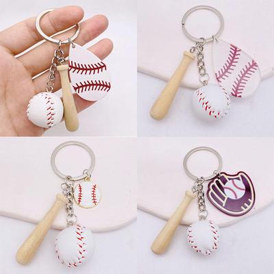 Mini Baseball & Softball Keychain Pendant - Sports Souvenir