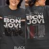 Camiseta Unissex Bon Jovi Forever Tour 2026, Camiseta de Show Frente e Verso, Merch Bon Jovi, Camiseta Rock dos Anos 80