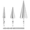 Step Drill Bit,4PCS HSS Metal Countersink 4-12/20/32mm Triangle Drill Bit,Titanium Coating Screwdriver Drilling