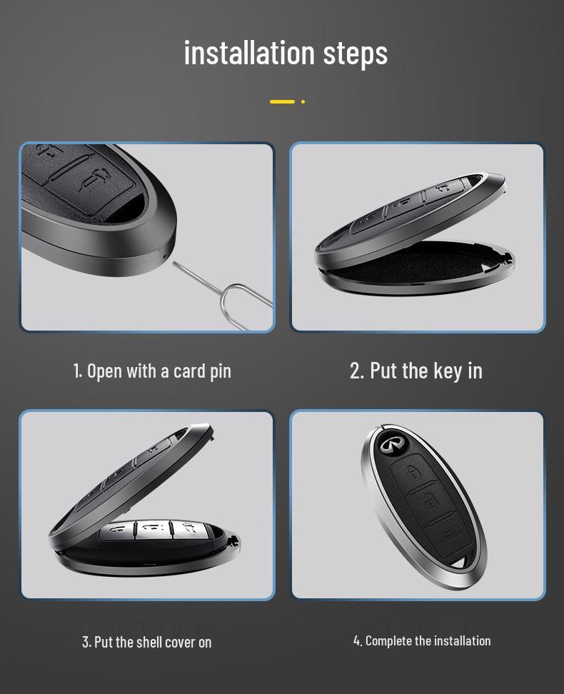 Infiniti Q50L/QX50/Q70L/G25/FX35 Schlüsselhülle Vollständiger Schutz