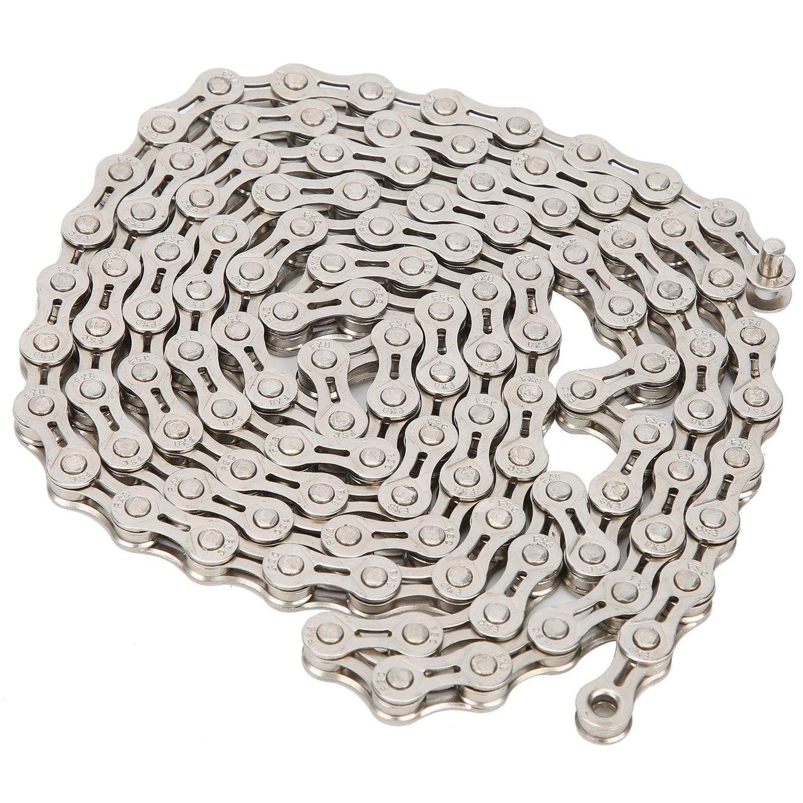 

FX8 116 звеньев Высокопрочная цепь для горного велосипеда Полая 8-скоростная стальная велосипедная цепь